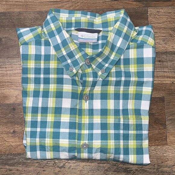 Columbia short sleeve button down shirt size large tall - Picture 1 of 5